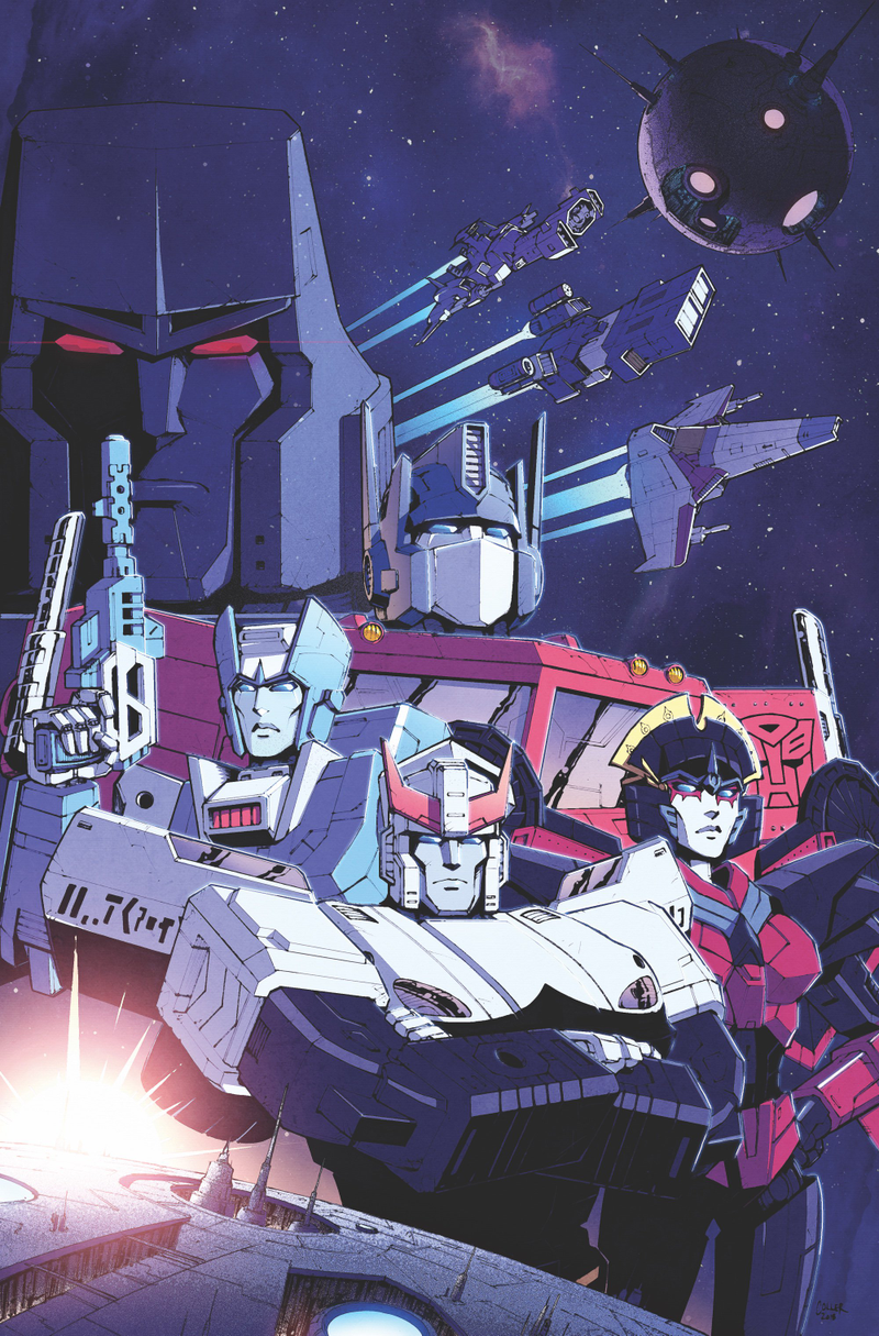 A new dawn rises in alternate cover art for the new Transformers series’ launch.